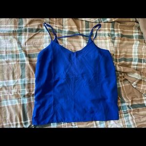 Blue spaghetti strap blouse